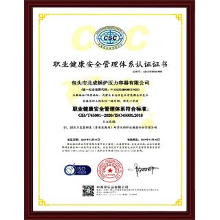 職業(yè)健康體系證書